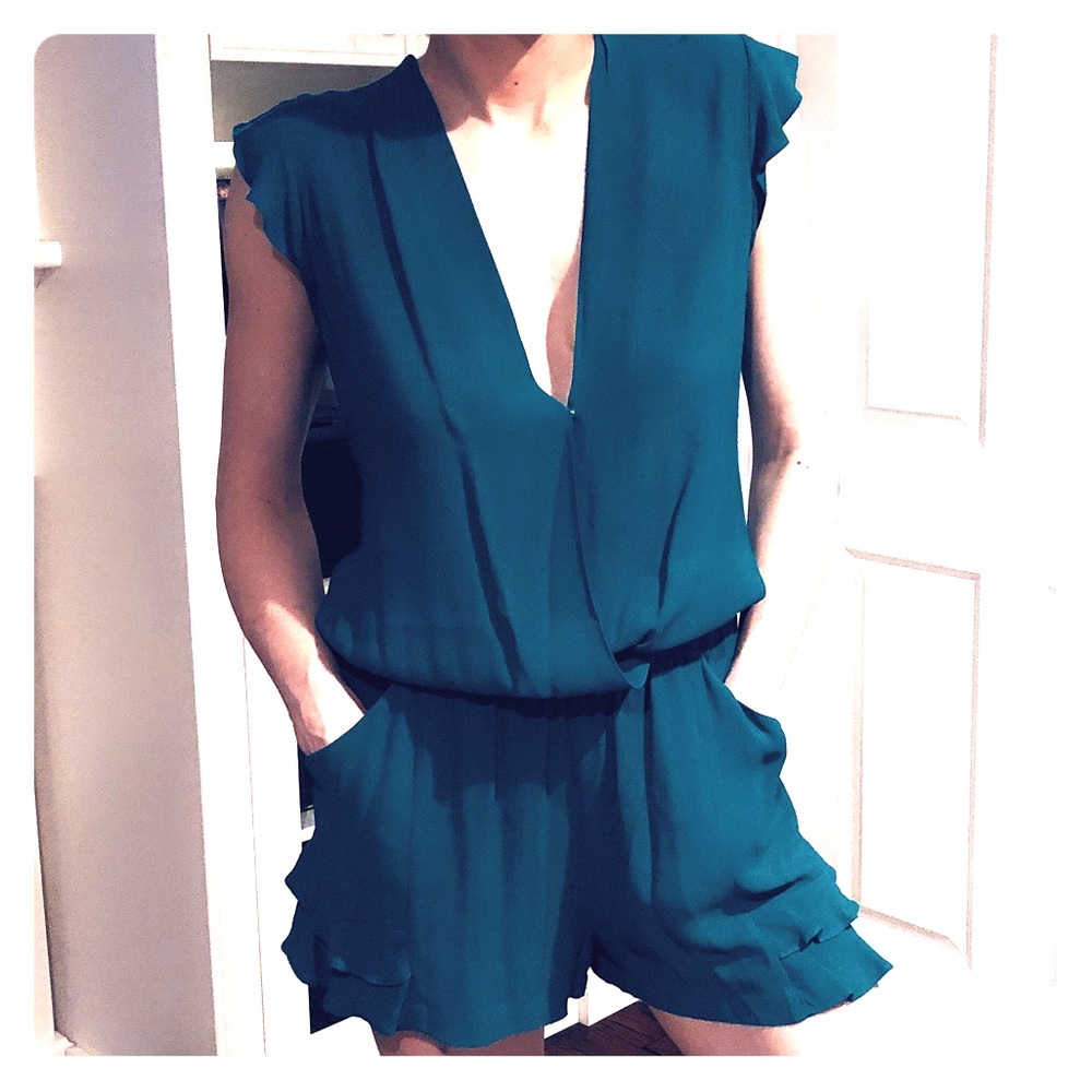 Emerald Romper with Pockets